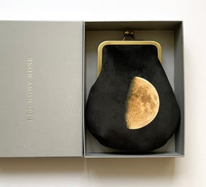Image of Moon, crossbody velvet bag with chain handle