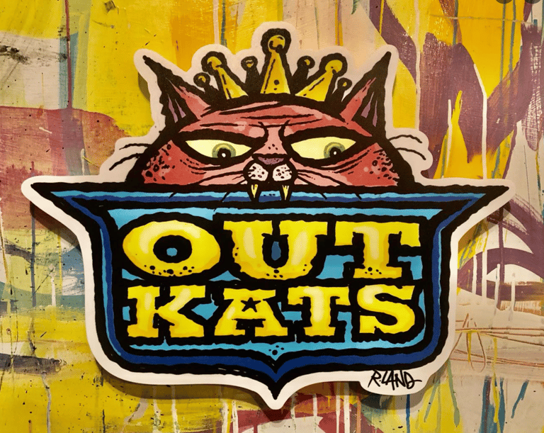 Outkats wall art 20 inches x 16 inches (weatherproof!)