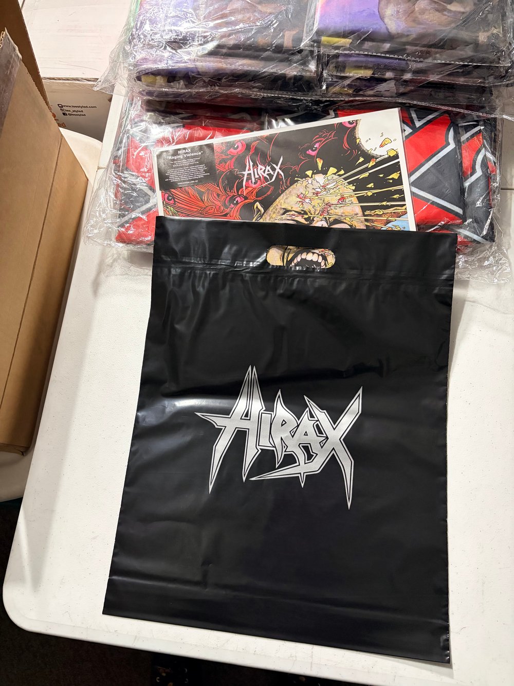 HIRAX Black and Silver Thrash Metal Bag