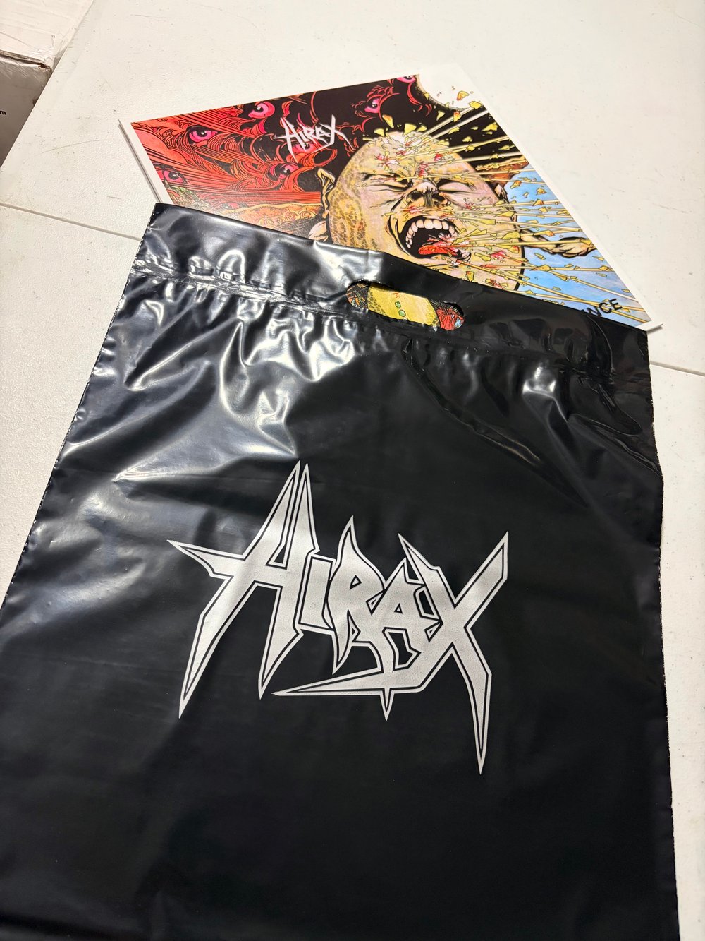 HIRAX Black and Silver Thrash Metal Bag