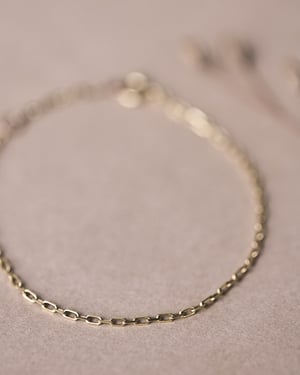 Image of 9ct gold faceted chain bracelet