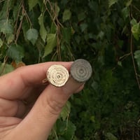 Image 3 of 9ct gold spiral button ring