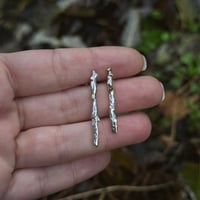 Image 1 of Recycled silver twig earrings