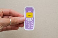 Image 1 of Brick Phone Smiley Sticker
