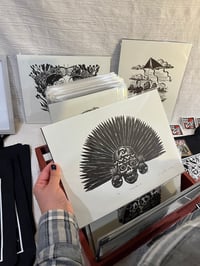 Image 2 of Mictlan linocut print 
