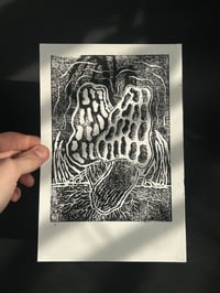 Morel Linocut Print