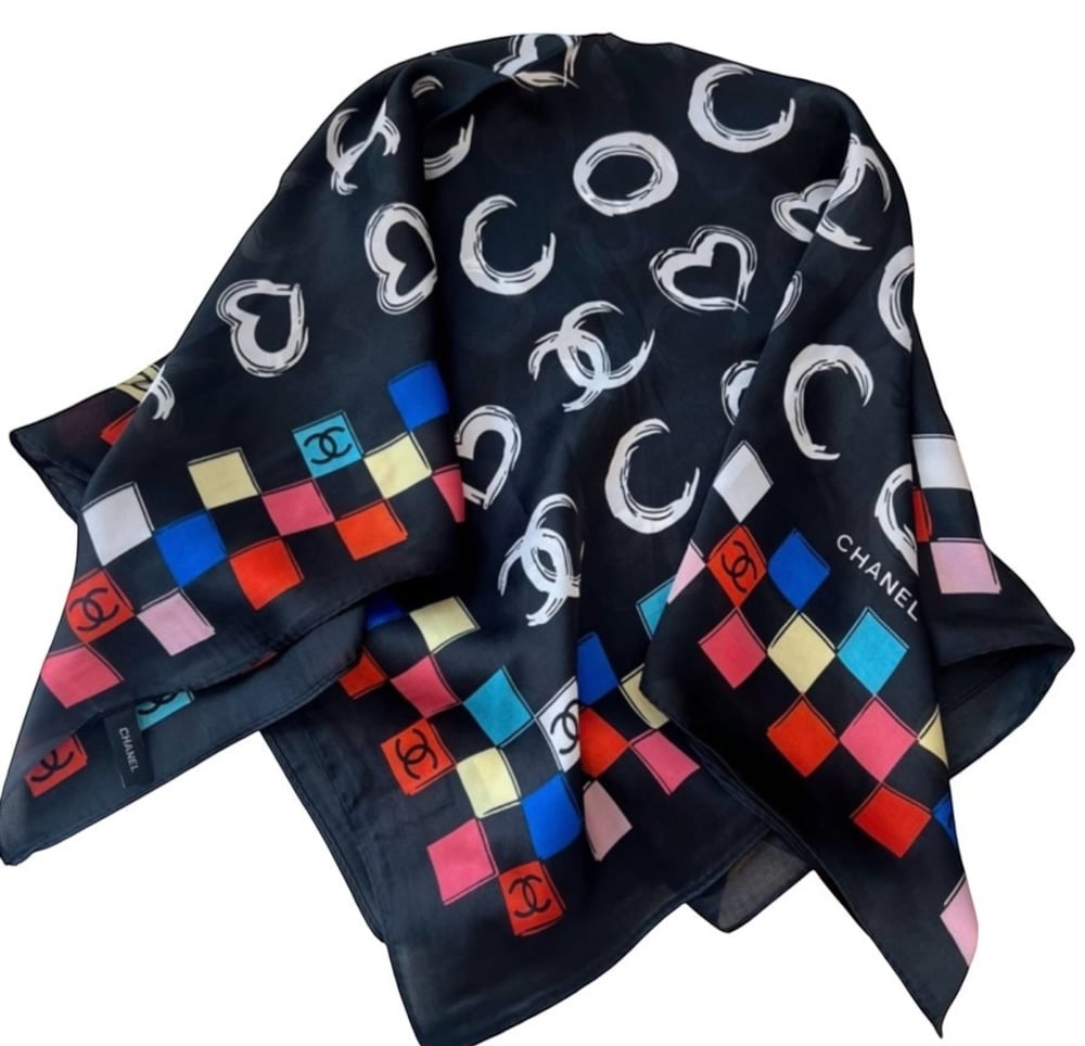 Image of CC Satin Square Scarf