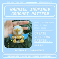 Image 1 of [Pattern] Gabriel ULTRAKILL Inspired Crochet Pattern | PDF Pattern