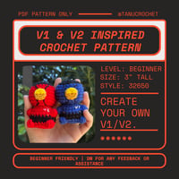 Image 1 of [Pattern] V1 & V2 ULTRAKILL Inspired Crochet Pattern | PDF Pattern