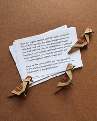 Image 3 of ORIGAMI SPARROW CARD (Fundraiser for Wild Bird Fund + Pathways Program)