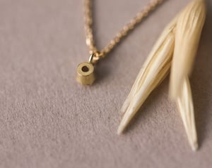 Image of 18ct yellow gold 2.0mm rose-cut white diamond necklace