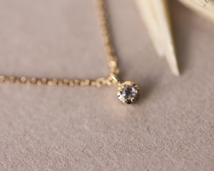 Image of 18ct yellow gold 2.0mm rose-cut white diamond necklace