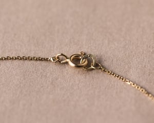 Image of 18ct yellow gold 2.0mm rose-cut white diamond necklace