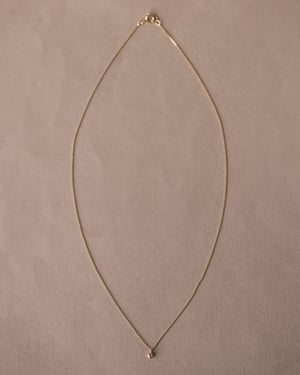 Image of 18ct yellow gold 2.0mm rose-cut white diamond necklace
