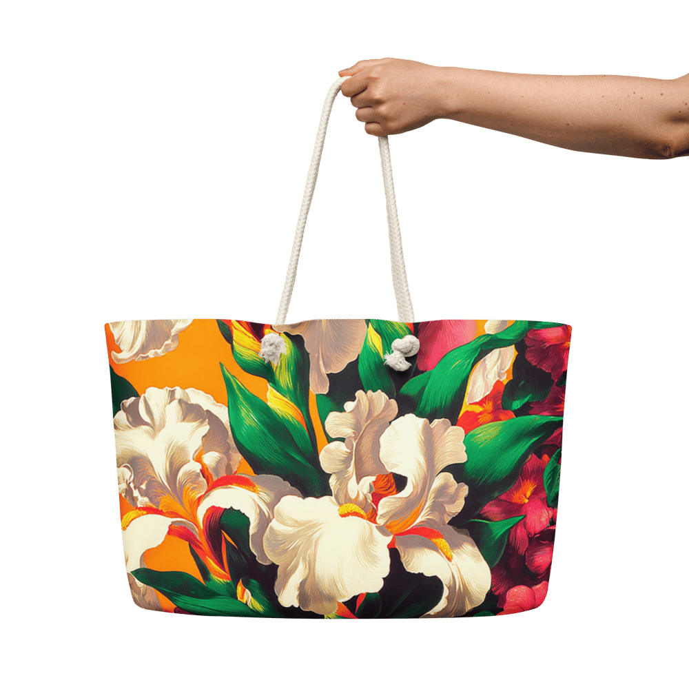 Image of Oversized Iris Tapestry Weekender Bag