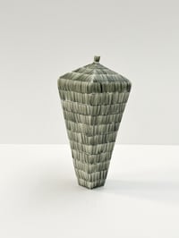 Image 4 of Archive piece : Pentagonal straight sided vessel with brush strokes 12.5cm