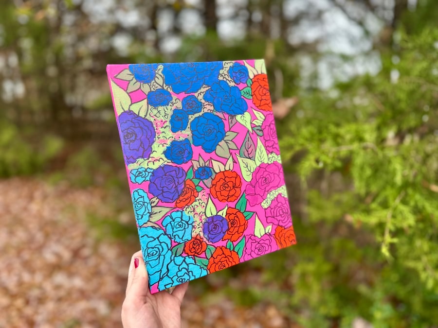 Image of "Forever  Floral" on Canvas