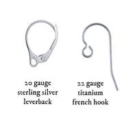 Image 6 of Cat's claw earrings in sterling silver or gold