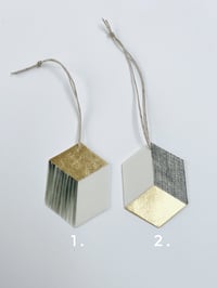 Image 2 of Hanging decorations with gold leaf. 6cm