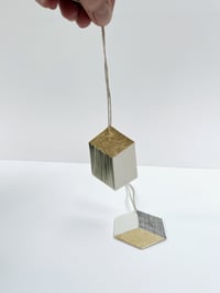 Image 4 of Hanging decorations with gold leaf. 6cm