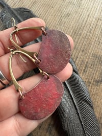 Image 3 of Mixed metal brass and copper earrings. n18