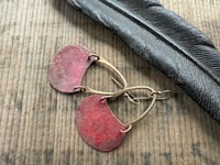 Image 4 of Mixed metal brass and copper earrings. n18