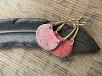 Image 9 of Mixed metal brass and copper earrings. n18