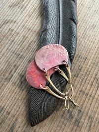 Image 10 of Mixed metal brass and copper earrings. n18