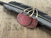 Image 12 of Mixed metal brass and copper earrings. n18