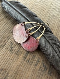 Image 17 of Mixed metal brass and copper earrings. n18