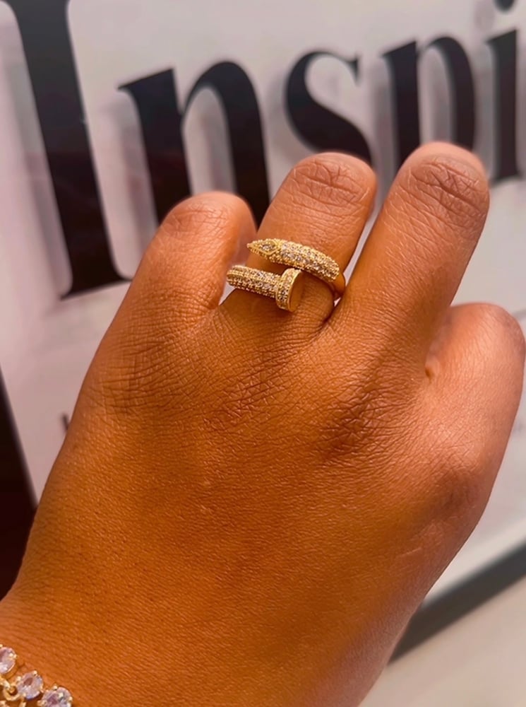 Image of Gold Geneva Rivet Ring 