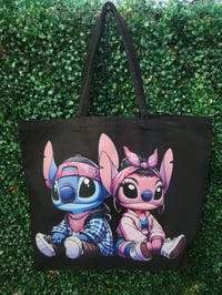 Tote bag Cholito couple, black color