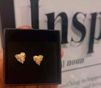 Gold Nugget Earrings -Small