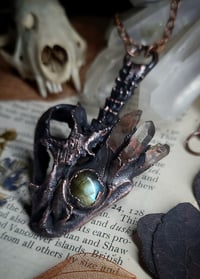 Image 1 of Dragon Skull & Crystal Amulet