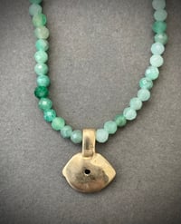 Image 4 of Averting Eye pendant on emerald strand 