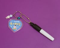 Image 1 of Snowman - Marker + Hand Drawn Keychain