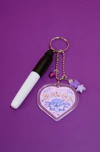 Spider - mini marker + hand drawn keychain