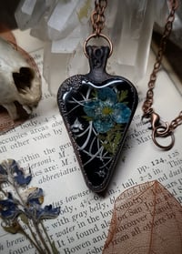 Image 1 of Snake Bones and Floral Heart Pendant