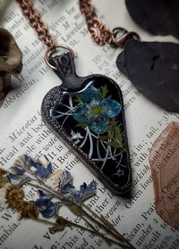 Image 3 of Snake Bones and Floral Heart Pendant