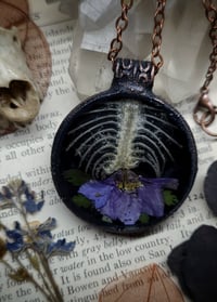 Image 5 of Ribcage and Floral Pendant - Round
