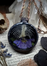 Image 3 of Ribcage and Floral Pendant - Round