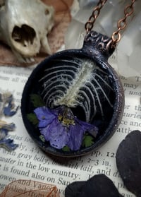 Image 2 of Ribcage and Floral Pendant - Round