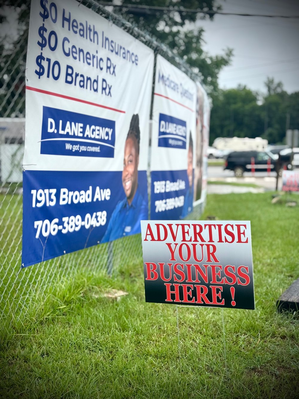 Image of Advertisement on our banners fence 