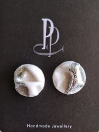 Image 3 of Stud Earrings - Silver Foiled  (PCE039)