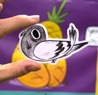 Little Black and White Bird Sticker