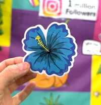 Blue Hibiscus Sticker
