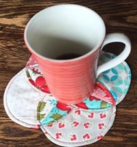 Image 2 of Sewcial Circle MUG RUG / Coaster Sewing Pattern -  PDF Download