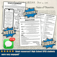 Image 2 of Declaration of Independence Activities - The Art of the Breakup Project