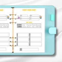 Image 1 of Family Chore Chart Insert