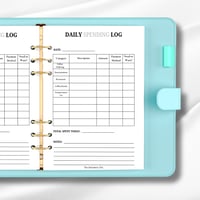 Image 1 of Daily Spending Log Insert